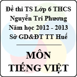 Đề thi tuyển sinh vào lớp 6 môn Tiếng Việt năm 2013 – Trường THCS Nguyễn Tri Phương