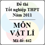 Đề thi tốt nghiệp THPT năm 2011 hệ phổ thông – môn Vật Lí (Mã đề 642)
