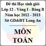 Đề thi học sinh giỏi tỉnh Long An lớp 12 vòng 1 năm 2012 – 2013 môn Toán (Bảng B)