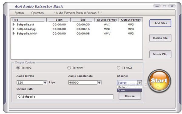 Phần mềm AoA Audio Extractor