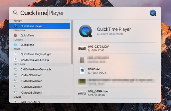 Phần mềm QuickTime cho MacBook