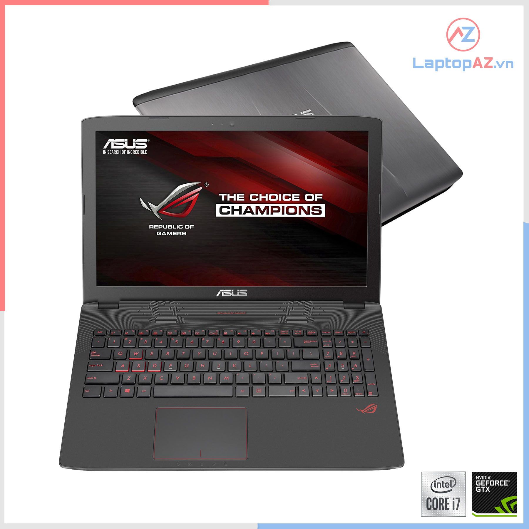 Laptop Asus GL752VL-T4057D (Core i7-6700HQ, 8GB, 1TB, VGA 4GB NVIDIA Geforce GTX 965M, 17.3 inch, Full HD + IPS)