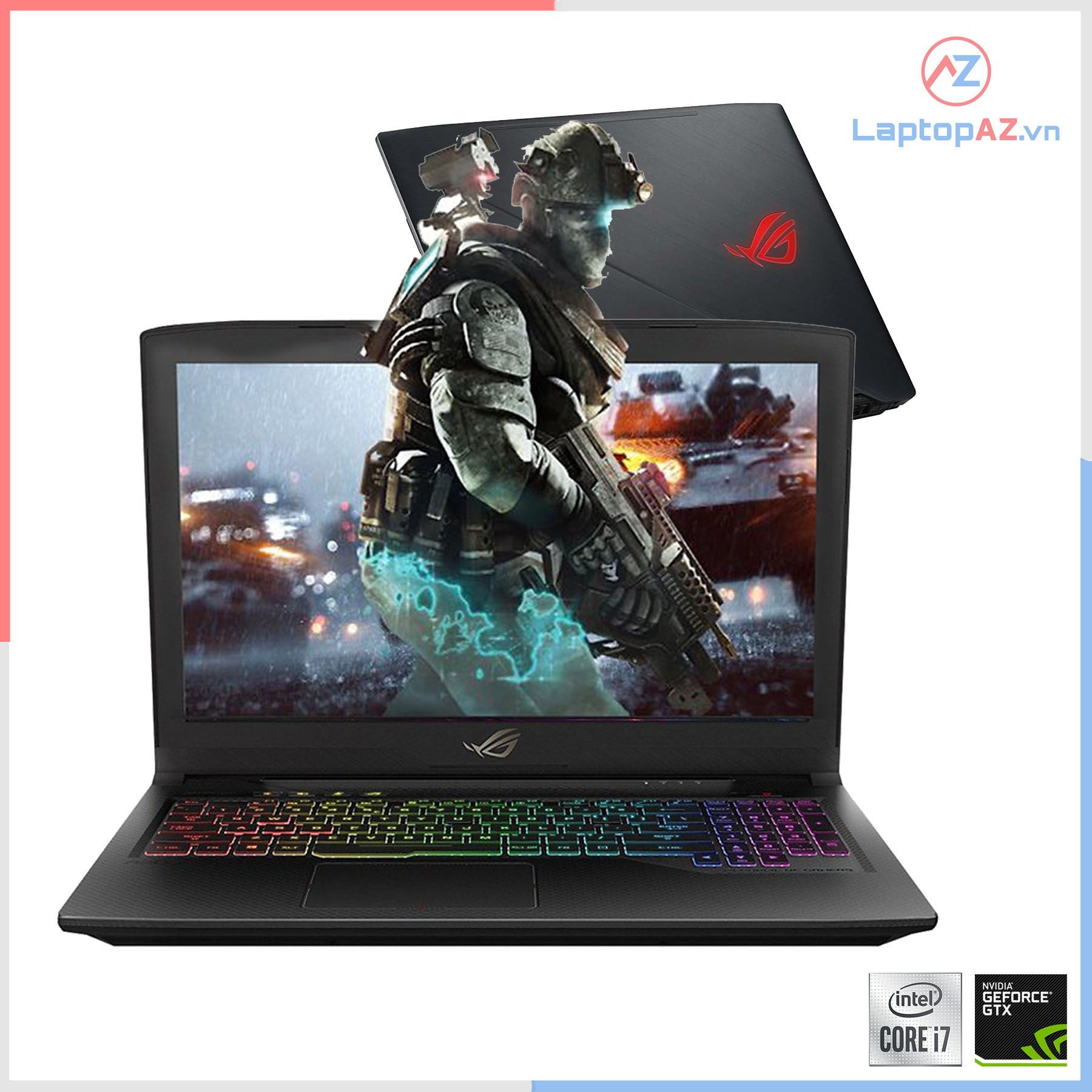 Laptop Asus GL703GE-EE047T (Core i7-8750H, 8GB, SSHD 1TB + 128, VGA 4GB NVIDIA GTX 1050ti, 17.3 inch, FHD + IPS)