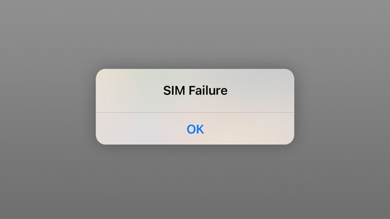 Khi thấy báo lỗi SIM Failure hãy thực hiện lại từ đầu