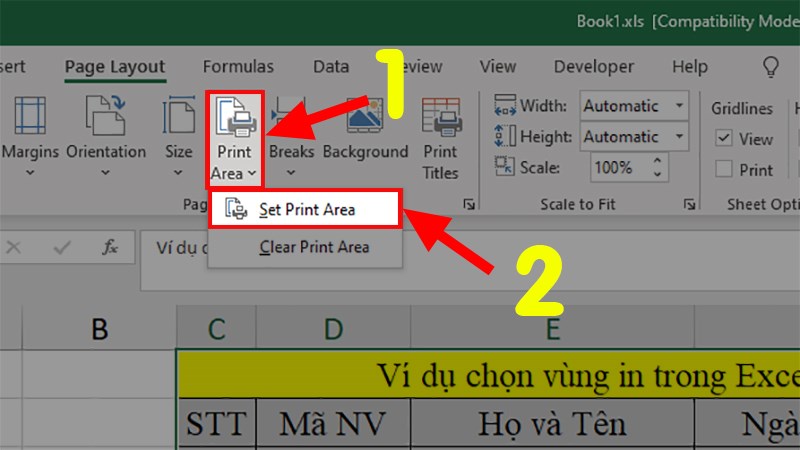 Cách in 1 vùng chọn trong Excel đơn giản, chi tiết có video hướng dẫn