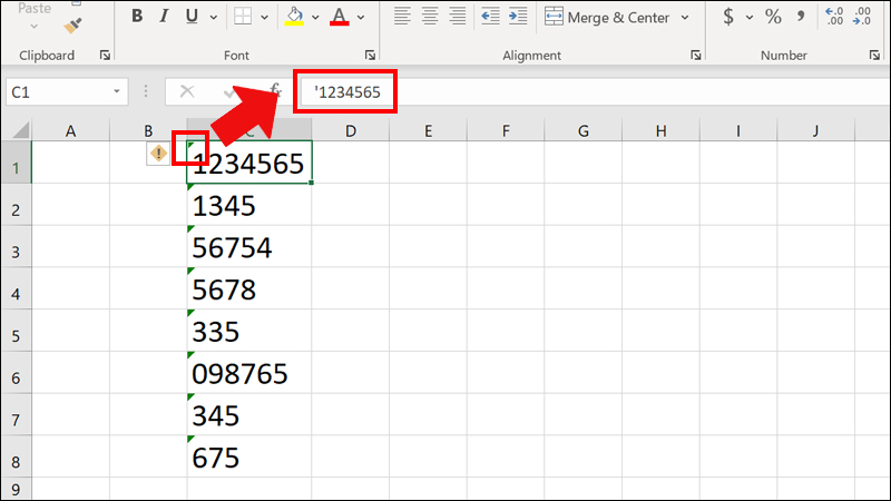 Cách chuyển đổi con số dạng văn bản sang số thực trong Excel