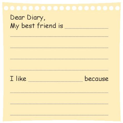 Write a diary entry of about 50 words about your best friend